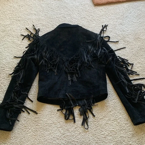 Nasty Gal suede fringe Leather Jacket Cowboy western small NWOT - Picture 7 of 10
